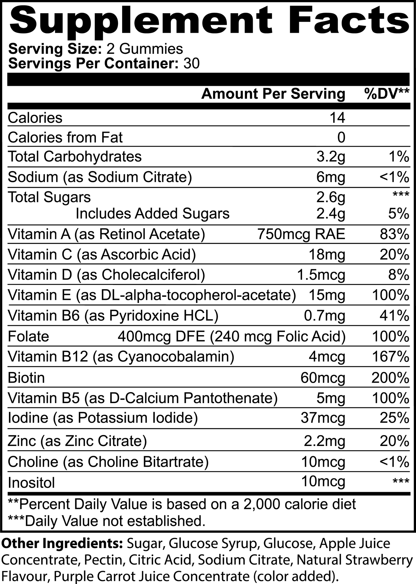 Multivitamin Bear Gummies - Adult